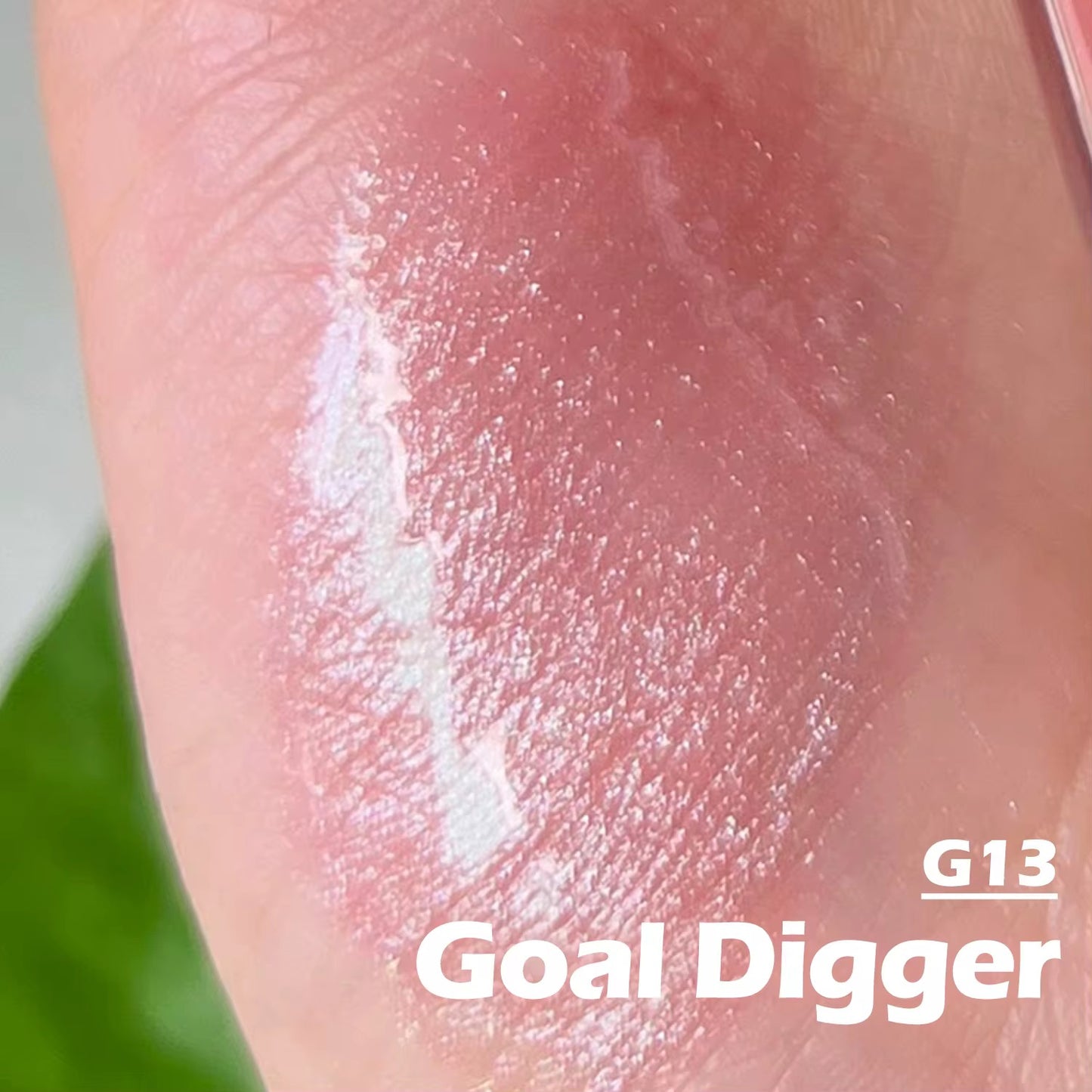 “Goal Digger” Sheer Light Pink Lip Gloss with Sparkle